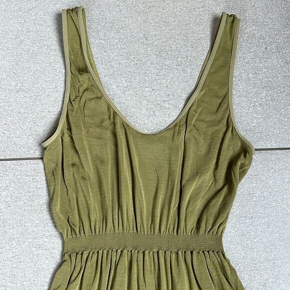 NWOT Intimately Free People Sleeveless Romper Elastic Waist Olive Green XS/S - Picture 7 of 12
